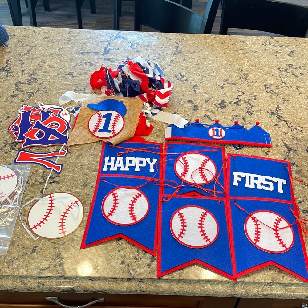 Birthday Baseball Garland